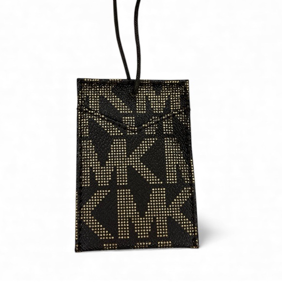 💰Michael Kors Designer Black and Gold Lanyard Card ID Holder - Picture 3 of 5